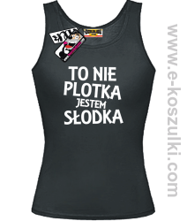 To nie plotka jestem słodka - top damski - czarny