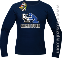 Game over po imprezie - longsleeve męski granatowy