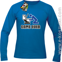 Game over po imprezie - longsleeve męski niebieski