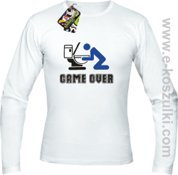 Game over po imprezie - longsleeve męski biały