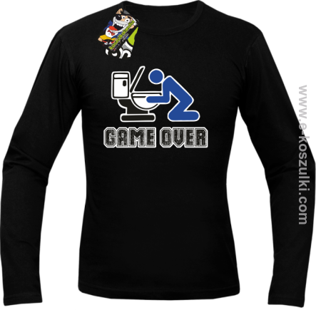 Game over po imprezie - longsleeve męski czarny