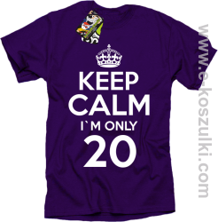 Keep Calm I'm only 20 - koszulka męska fioletowy
