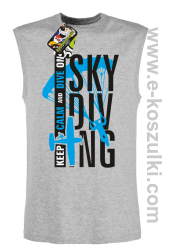 Skydiving keep calm and dive on - bezrękawnik męski melanżowy