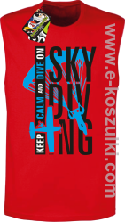Skydiving keep calm and dive on - bezrękawnik męski czerwony