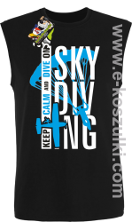 Skydiving keep calm and dive on - bezrękawnik męski czarny