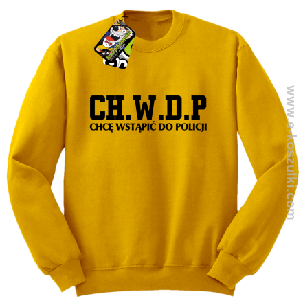 CHWDP Chcę wstąpić do Policji - bluza męska bez kaptura żółta