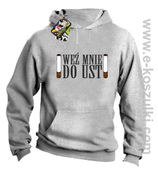 Weź mnie do ust - bluza z kapturem melanż