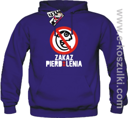 Zakaz pierd*lenia - bluza męska z kapturem - fioletowy