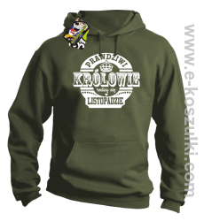 Prawdziwi królowie rodzą się w listopadzie - bluza z kapturem khaki