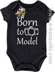 Born to model - body dziecięce czarne 