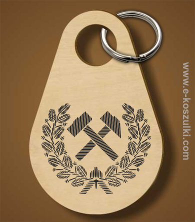 Pyrlik i żelazko Znak Górniczy herb górnictwa Logo - brelok 