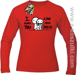 I can always make you smile - longsleeve męski czerwony