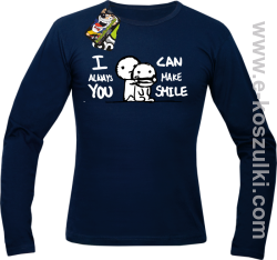 I can always make you smile - longsleeve męski granatowy