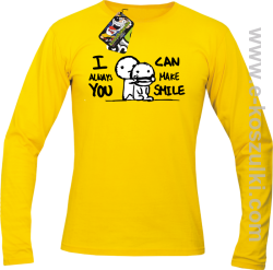 I can always make you smile - longsleeve męski żółty