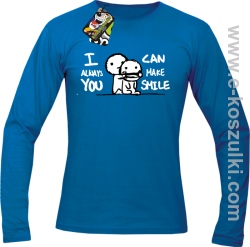 I can always make you smile - longsleeve męski niebieski