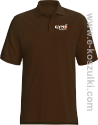 CryptoMaster CROWN - koszulka polo męska brązowa