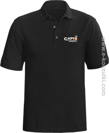 CryptoMaster CROWN - koszulka polo męska czarna