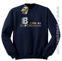 BLOCKCHAIN Fan Symbols - bluza męska standard granatowa