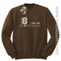 BLOCKCHAIN Fan Symbols - bluza męska standard brązowa