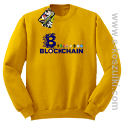 BLOCKCHAIN Fan Symbols - bluza męska standard żółta