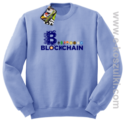 BLOCKCHAIN Fan Symbols - bluza męska standard błękitna