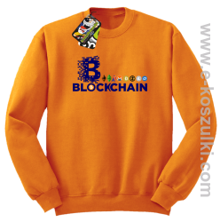 BLOCKCHAIN Fan Symbols - bluza męska standard pomarańczowa