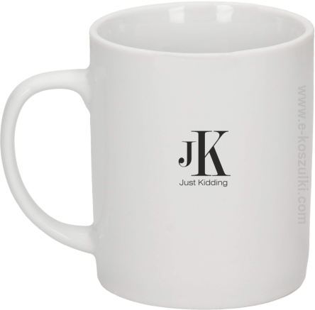 JK Just Kidding - kubek biały 330ml 