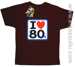 I love 80s - koszulka dziecięca brązowy