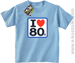I love 80s - koszulka dziecięca błękitny