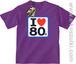 I love 80s - koszulka dziecięca fioletowy