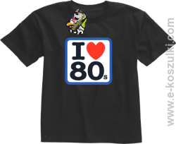 I love 80s - koszulka dziecięca czarny