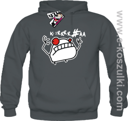 Ku*wa Mem - bluza męska z kapturem - grafitowy