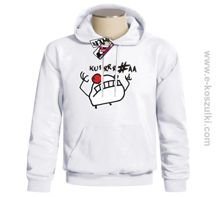 Ku*wa Mem - bluza męska z kapturem - biały