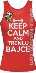 Keep Calm and trenuj bajce - top damski czerwony