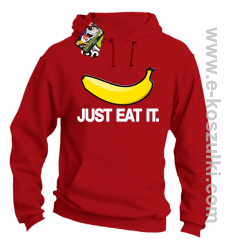 JUST EAT IT Banana - bluza z kapturem czerwona