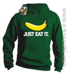 JUST EAT IT Banana - bluza z kapturem zielona