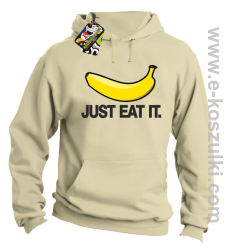 JUST EAT IT Banana - bluza z kapturem beżowa

