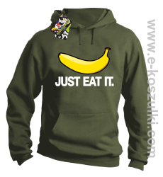 JUST EAT IT Banana - bluza z kapturem khaki