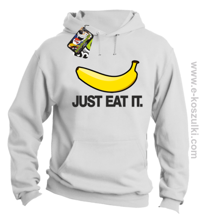JUST EAT IT Banana - bluza z kapturem biała