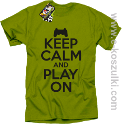 Keep calm and play on konsola - koszulka męska kiwi
