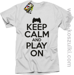 Keep calm and play on konsola - koszulka męska biała