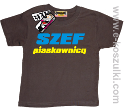 Szef piaskownicy koszulka dziecięca - brązowy