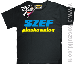 Szef piaskownicy koszulka dziecięca - czarny