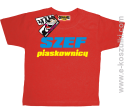 Szef piaskownicy koszulka dziecięca - czerwony