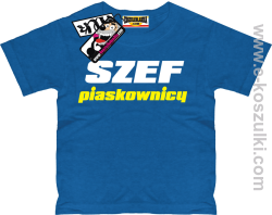 Szef piaskownicy koszulka dziecięca - niebieski