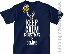 Keep calm christmas is coming granatowy