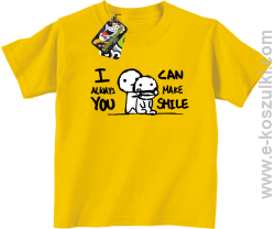 I can always make You smile - koszulka dla dziecka żółta