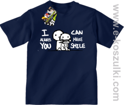 I can always make You smile - koszulka dla dziecka granatowa
