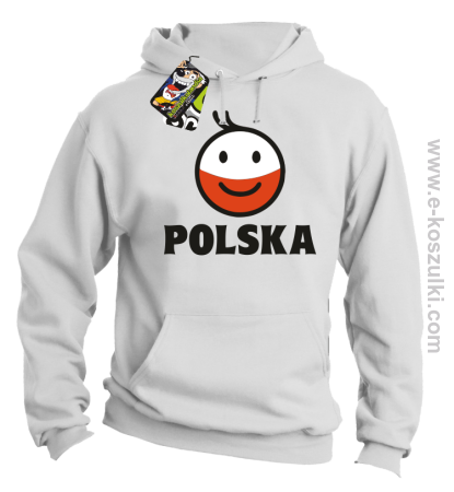 POLSKA Emotik dwukolorowy - bluza z kapturem 