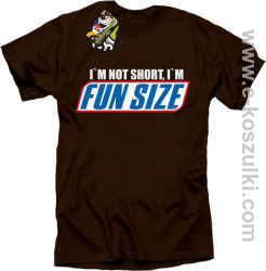 I`m not short i`m FunSize - koszulka męska brązowa 